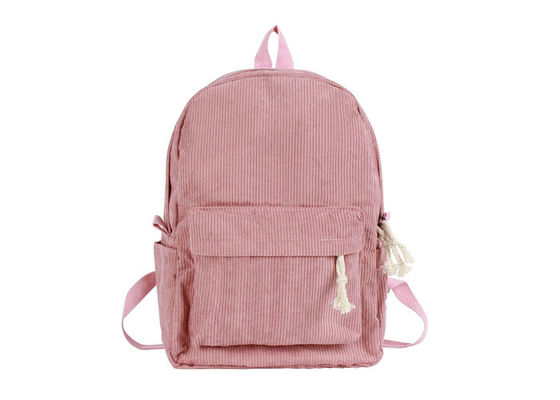 quality Mochila personalizada de algodón 100% rosa beige de corduroy factory